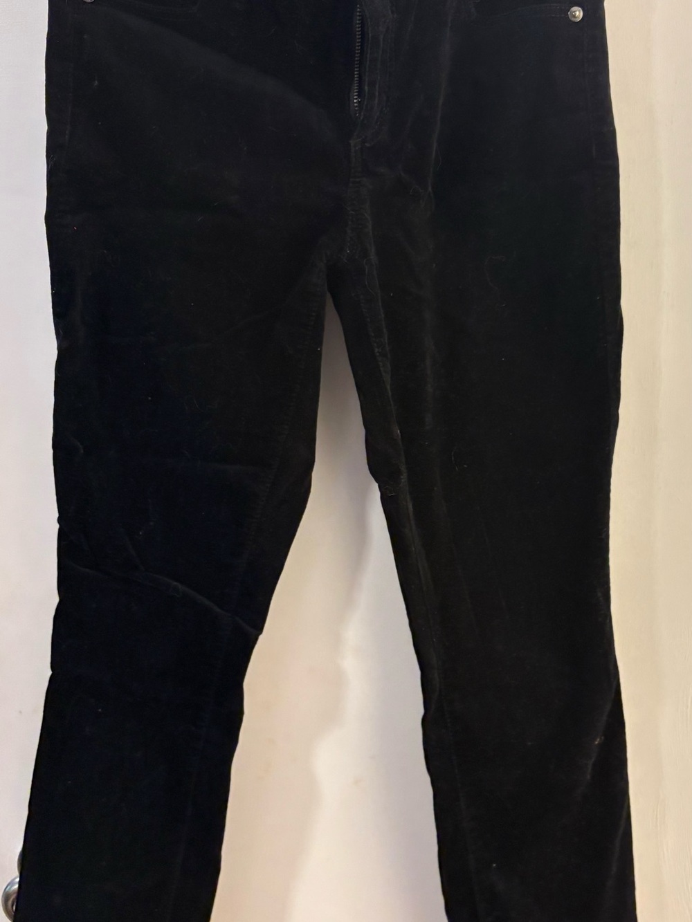 LOFT Outlet Modern Skinny Black Velvet Pants | Women’s